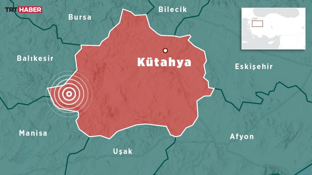 Kütahya'da 5,4 büyüklüğünde deprem