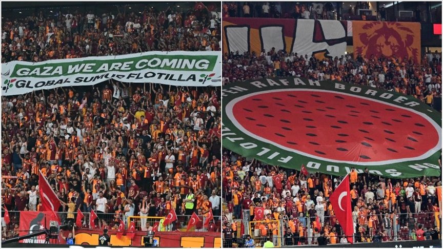 Galatasaray'ın Filistin Koreografisi İsrail Medyasını Kızdırdı