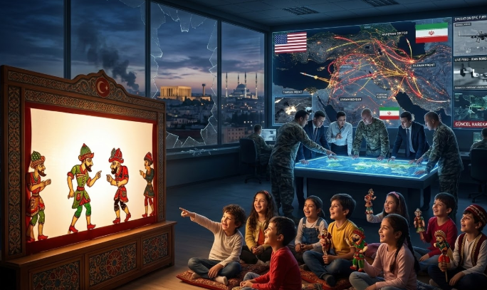 Reis-i Cihan Erdoğan Çocuklar İle Hacivat Karagöz Oyununu İzledi