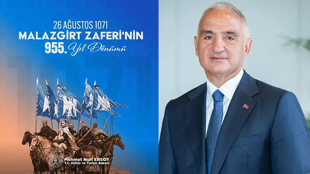 Bakanı Ersoy'dan Malazgirt paylaşımı: "Anadolu’nun kaderini değiştiren tarihi devrin başlangıcı"