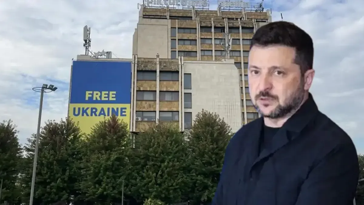 Kosova'da Zelenskiy büyük tepki! Ukrayna bayrağı indirildi
