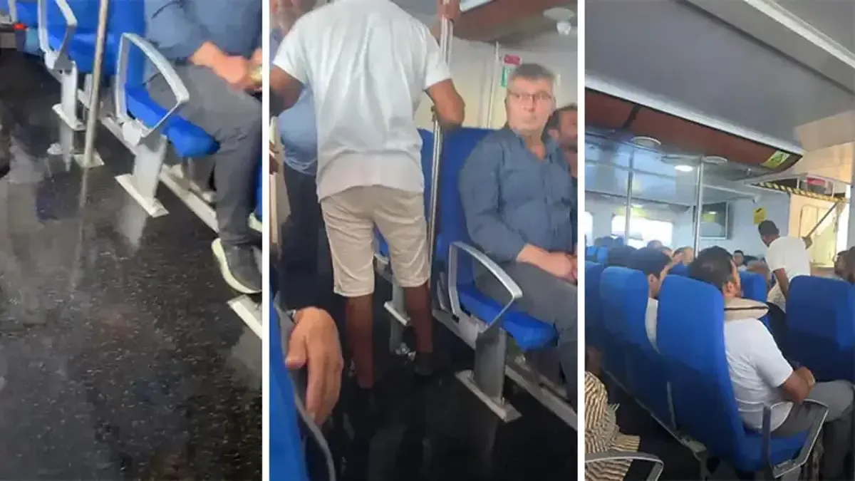 Girne açıklarında alabora olan geminin batmadan önceki görüntüleri ortaya çıktı