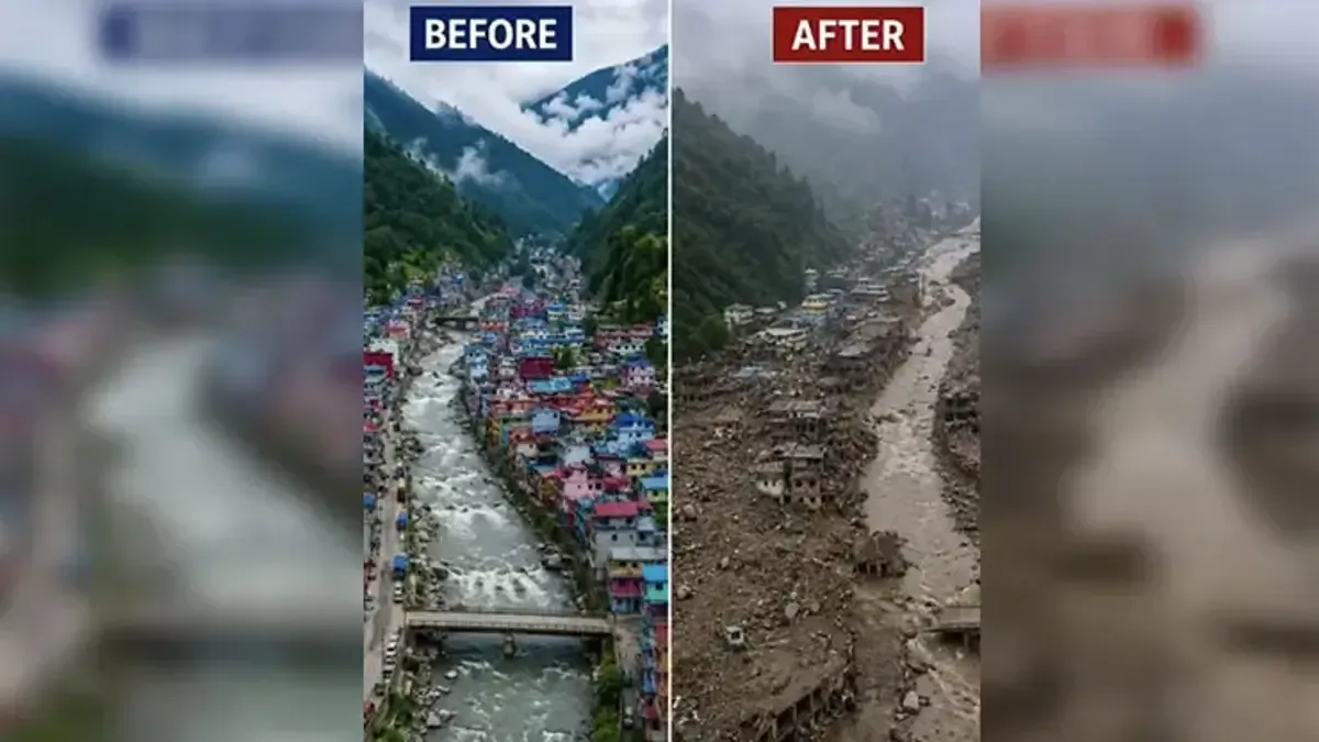 Nepal'den çarpıcı görüntü! Felaketin öncesi ve sonrası