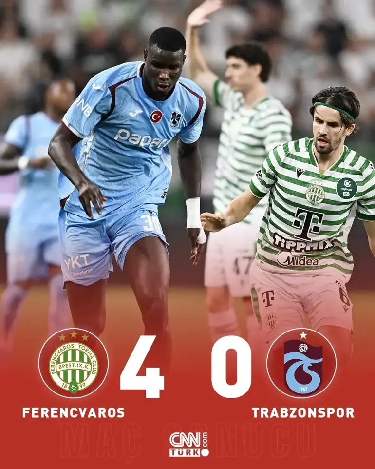 Ferencvaros 4-0 Trabzonspor Maç Özeti | Fırtına, Konferans Ligi’nde