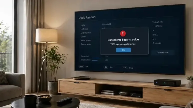 TKGS NE DEMEK? TKGS frekans güncelleme, sorgulama, kanal ayarlama | “Güncelleme başarısız oldu TGSG ayarlar...