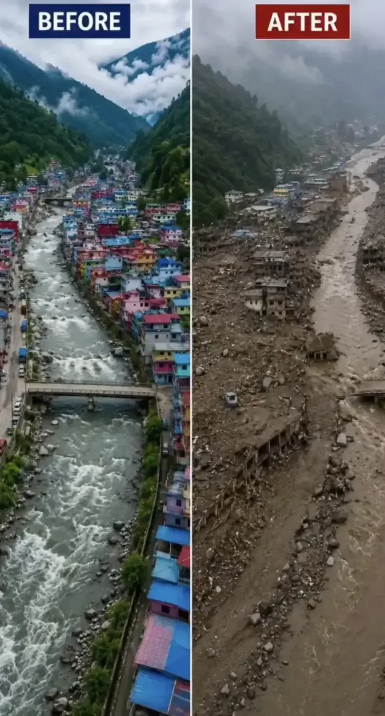 Nepal'den çarpıcı görüntü! Felaketin öncesi ve sonrası