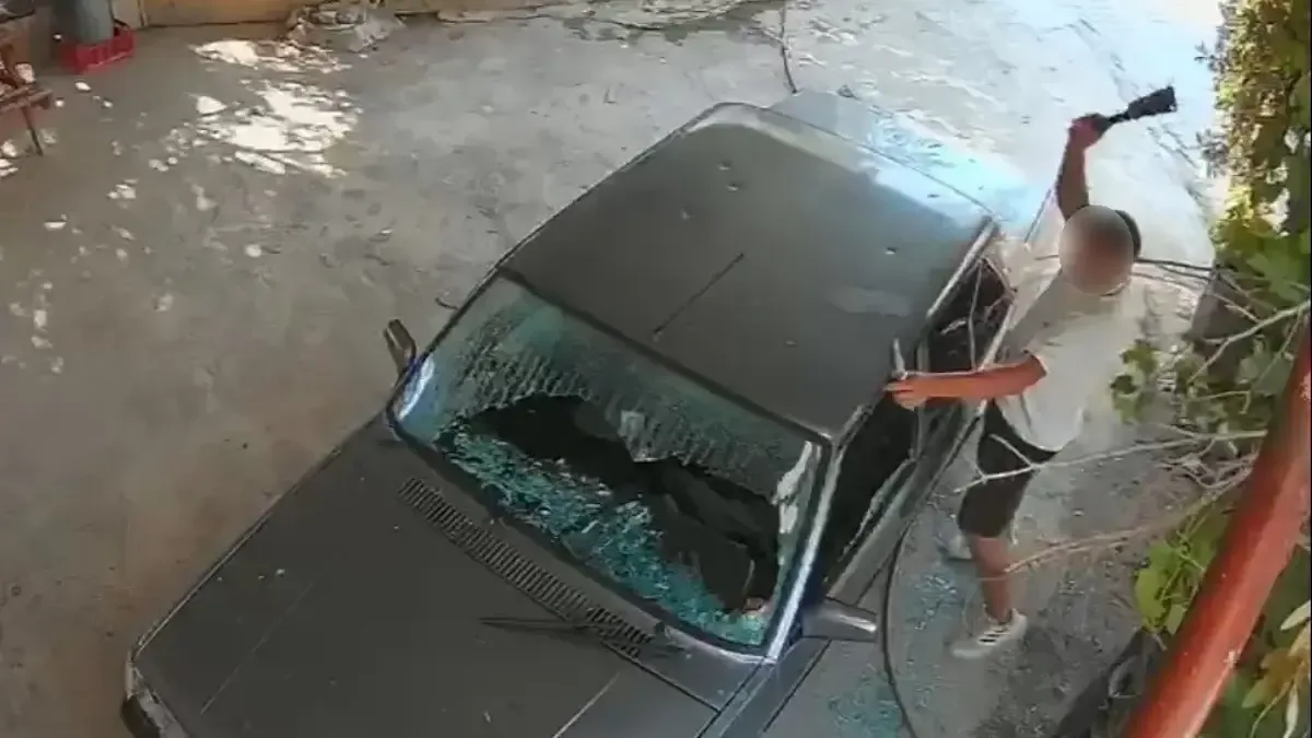 Mersin'de Satırlı Saldırı: Araç Paramparça Edildi