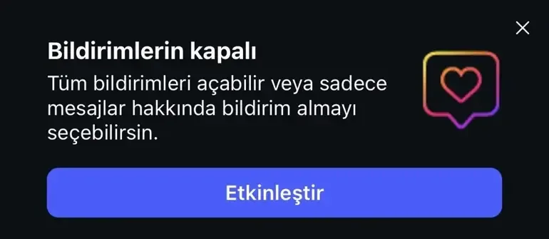 Instagram Bildirimleri Etkinleştir Uyarısı Nedir?