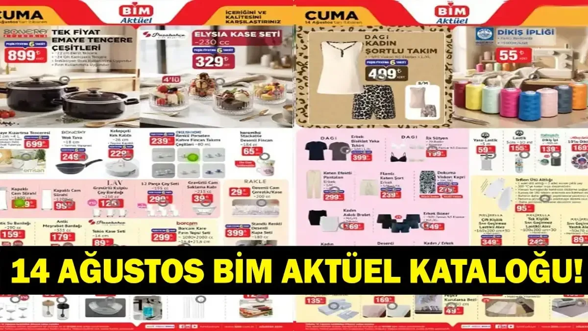 BİM 14 AĞUSTOS AKTÜEL KATALOĞU: Bu Hafta BİM'de Neler Var, Hangi Ürünler İndirimde? İşte 14 Ağustos Cuma Bİ...