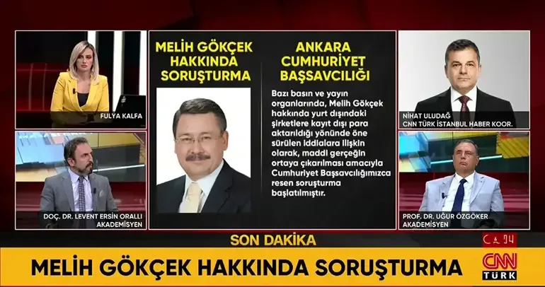 Son dakika haberi: Melih Gökçek hakkında soruşturma