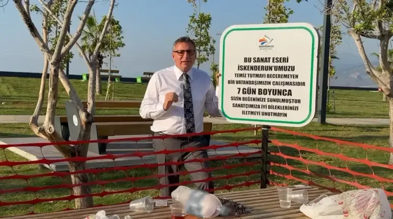Belediye 'Orantısız zeka' ile 'Sanat eseri' hazırladı! Anlayabilene ironiyle tokat gibi mesaj
