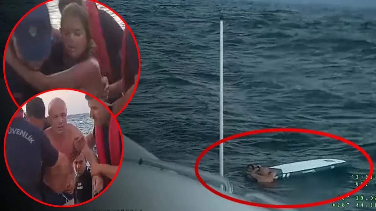 Yalova'da Baba-Kız SUP Board'ta Mahsur Kaldı