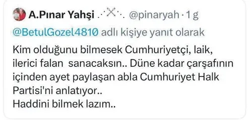 Yeni Parti'li Yahşi'den başörtüsüne hadsiz söz